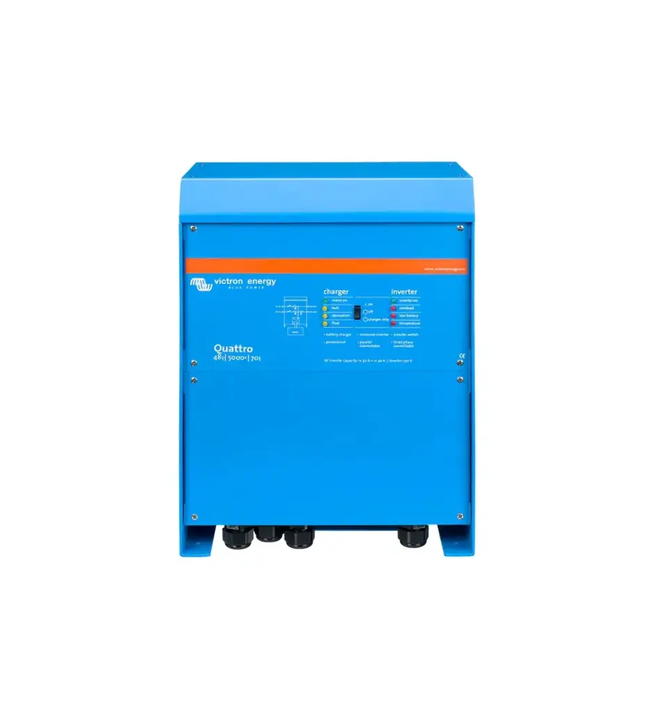 Inversor cargador Quattro 48/5000/70-100/100 120V VE.Bus 5kVA 48VDC Input: 120VAC Output: 120VAC VICTRON ENERGY QUA485021100