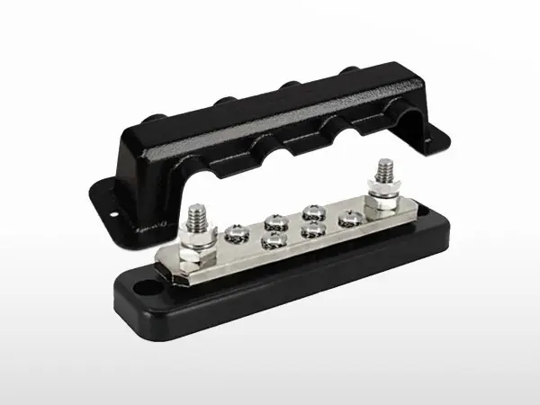 Barra colectora 250 A 2P con 6 tornillos y tapa Busbar 250 A 2P with 6 screws and cover VICTRON ENERGY VBB125020620