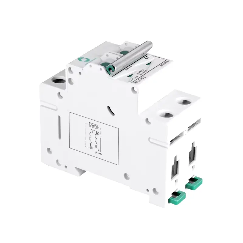 Minibreacker de CC XL7-63 2P 63 A 500V DC MCB Termomagnético 63A 500Vdc 6kA Worldsunlight