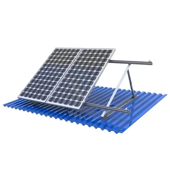 Soporte de aluminio con perno de suspensión para 4 paneles solares en techo de lámina