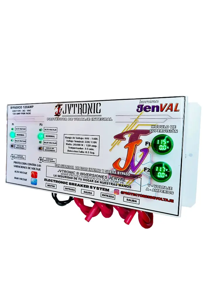 Bifasico 220/110v 120Amp Protector de Voltaje, Residencial, Oficina, Comercio