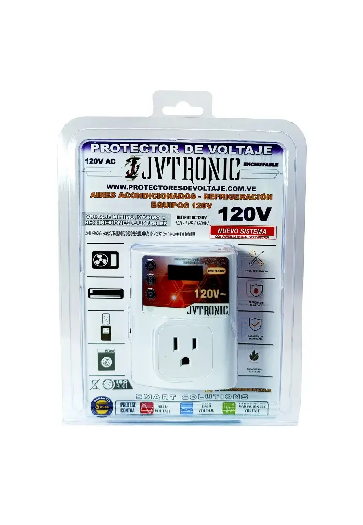 Protector Individual Enchufable Digital 110v A/A, Refrigeración, multipropósito.