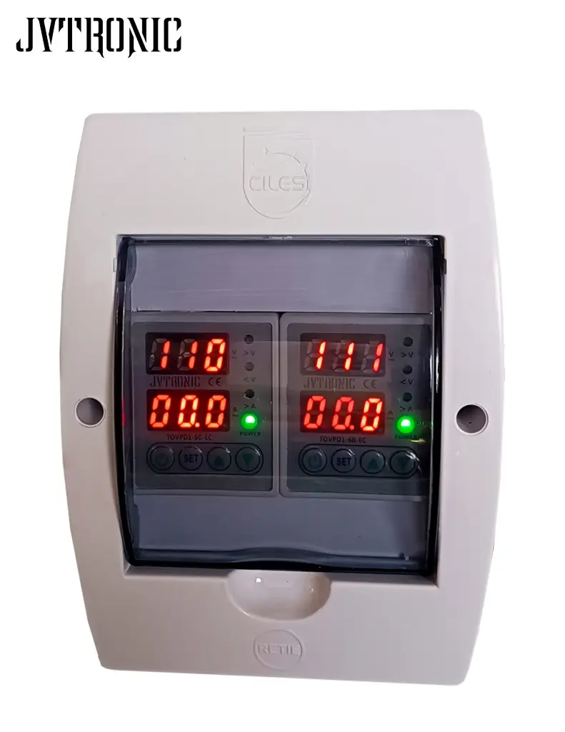 Kit Protector Smart 220/110v Bifásico 60Amp + Caja de Distribucción