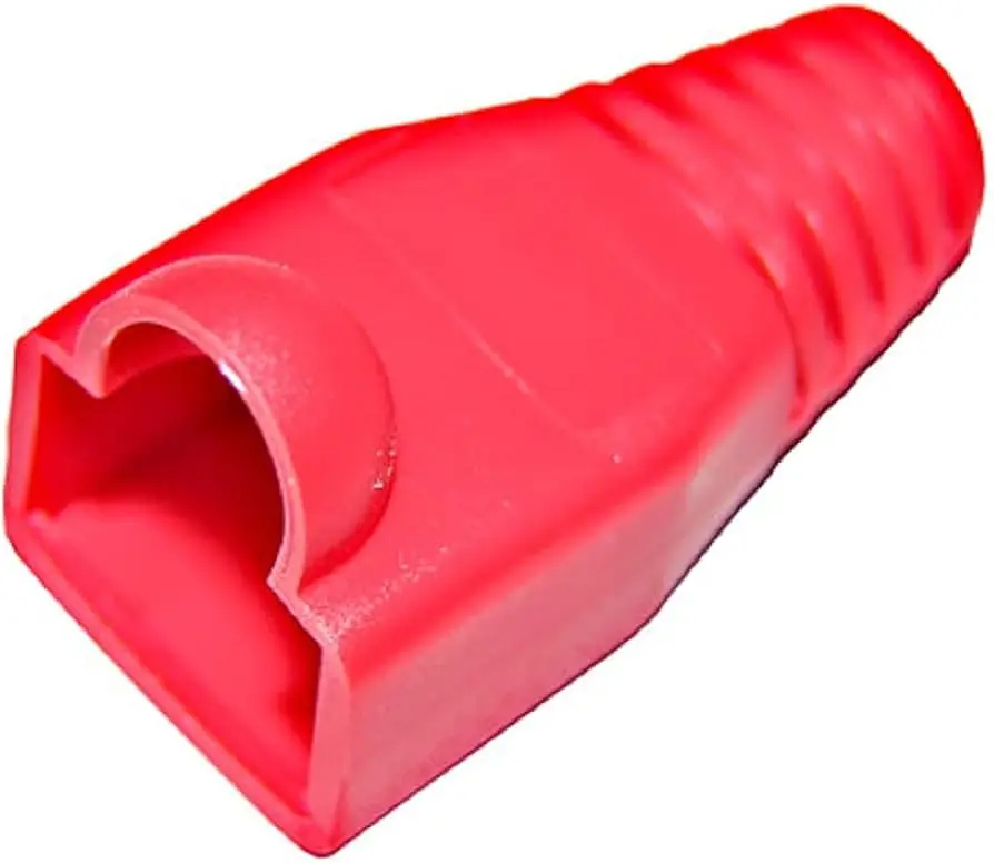 BOTA GORRO CAPUCHA PARA CONECTOR RJ45 CAT6 ROJO X100