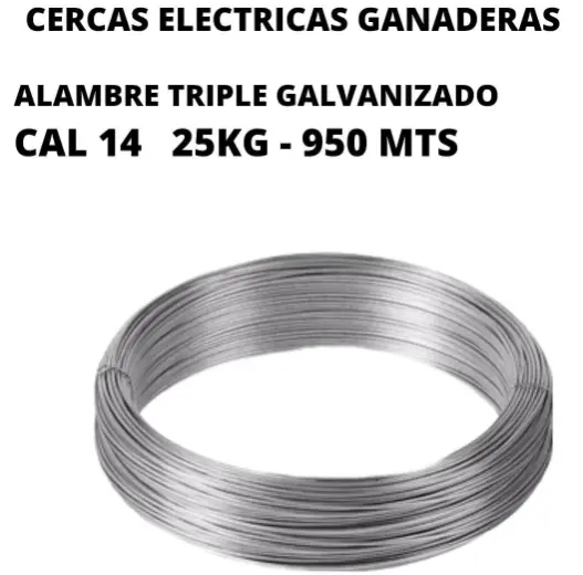 Alambre Triple Galvanizado Cal 14