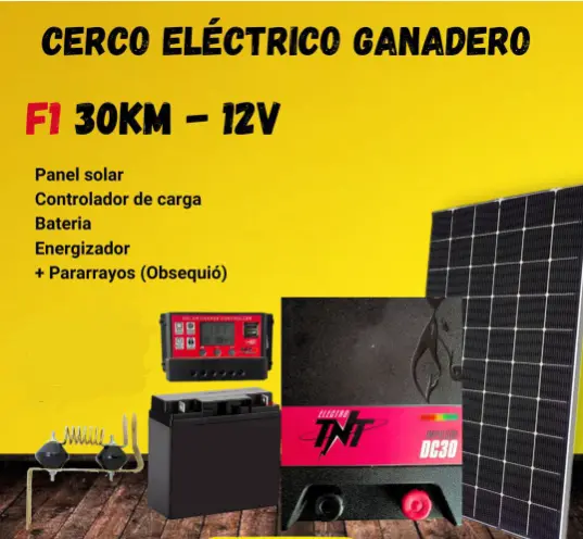 Kit 12V 30Km Panel Solar
