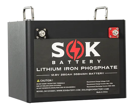 12V 280Ah Lithium Battery,Built-in heater and Bluetooth, Best for RV or Marine