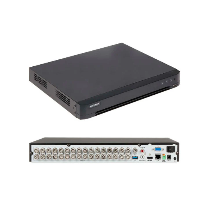 DVR 32 CANALES TURBO HD 1080P 4 MP + 8 CANALES IP /2 BAHÍAS DE DISCO DURO / AUDIO COAXITRON / ACUSENSE / H265+ 