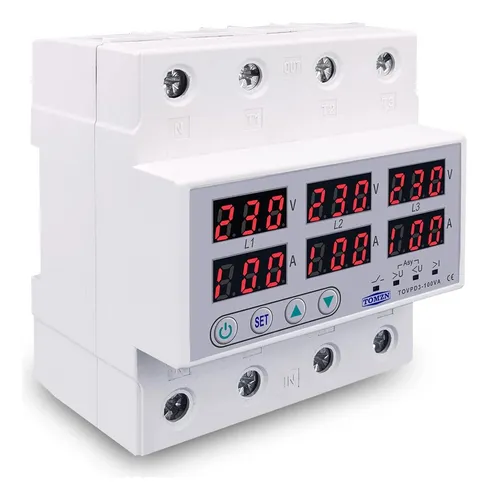 Protector Trifasico - 120VAC / 100A (3F+N)