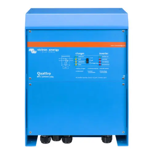 Inversor cargador Quattro 48/10000/140-100/100 120V VE.Bus 10kVA 48VDC Input: 120VAC Output: 120VAC VICTRON ENERGY QUA483100100