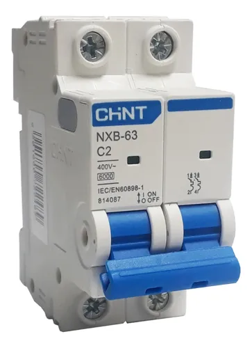 Termomagnético 2 polos 25A - Chint NXB C25 Breaker 2x25A