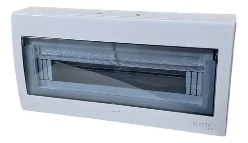 Tablero con Riel 19 Circuitos Plastico Superficial - V8 19P