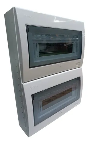 Tablero con Riel de 24 Circuitos Fondo Metalico - V8 24P