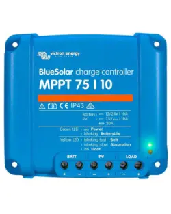 Controlador de carga BlueSolar MPPT 75/10 12/24V Voc:75V In:10A VE.Direct VICTRON ENERGY SCC010010050R
