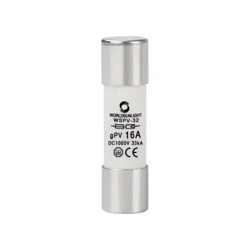 Fusible DC - Solar - 1000Vdc 10x38 - 6A / 10A / 15A / 20A / 25A / 30A / 32A