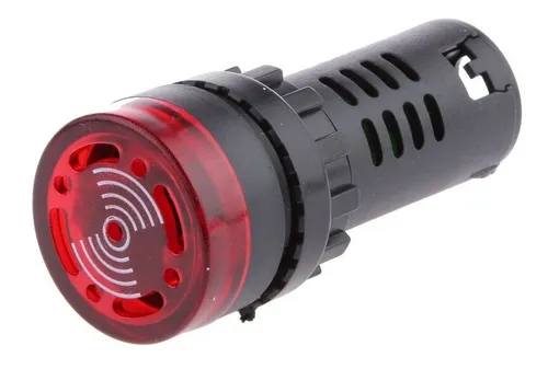 Buzzer 22mm Rojo 110Vac/220Vac - tipo Luz Piloto