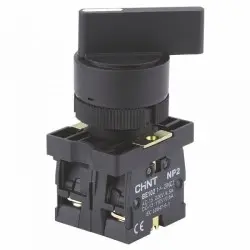 Selector - 3 Posiciones - 22mm - 2NO - Plastico