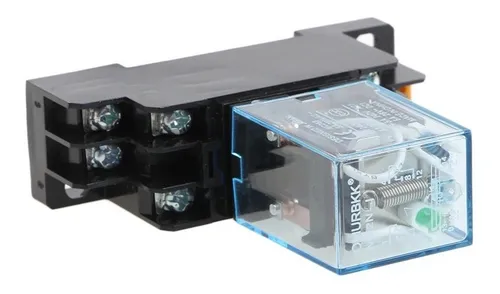 Rele - 8 Pines - 5A - 24Vdc - Riel DIN - Base Incluida