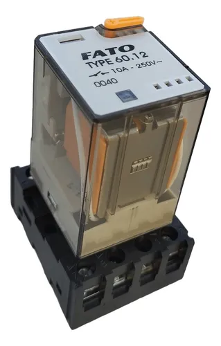 Rele - 8 Pines - 10A - 24Vdc - Riel DIN - Base Incluida