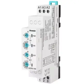Rele - Temporizador - Alternador - output 2NO - 5A - input 220VAC / 24V DCAC - (seg/min/horas)