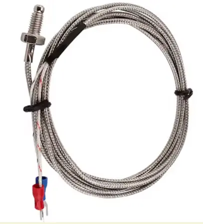 Termocupla Tipo K - 2 metros - 2m - Sonda M6 - 400 C