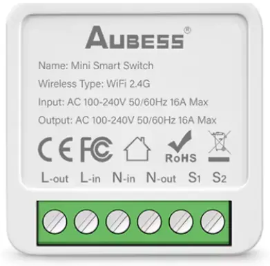 Modulo - WiFi - 2.4GHz - 16A - 1 Canal - 120vac/220Vac