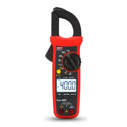 Pinza Amperimetrica 0-400A AC Capacimetro Multimetro Temperatura UNI-T UT202+