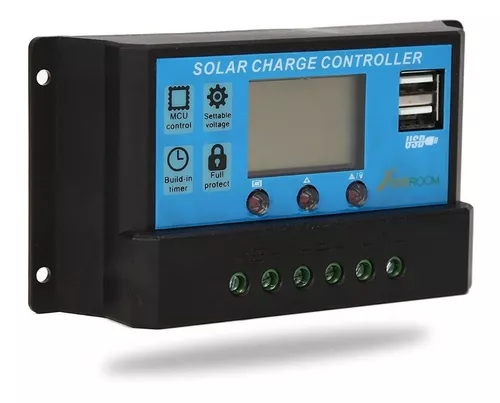 CONTROLADOR DE CARGA PARA PANEL SOLAR 30A 12V 24V SY3024HD 