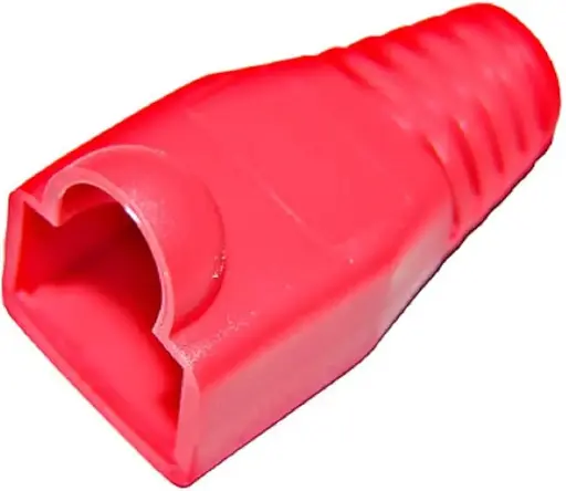 BOTA GORRO CAPUCHA PARA CONECTOR RJ45 CAT6 ROJO X100