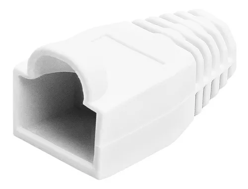 BOTA GORRO CAPUCHA PARA CONECTOR RJ45 CAT6 BLANCO X100