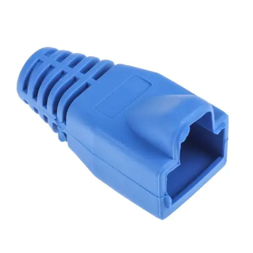 BOTA GORRO CAPUCHA PARA CONECTOR RJ45 CAT6 AZUL X100