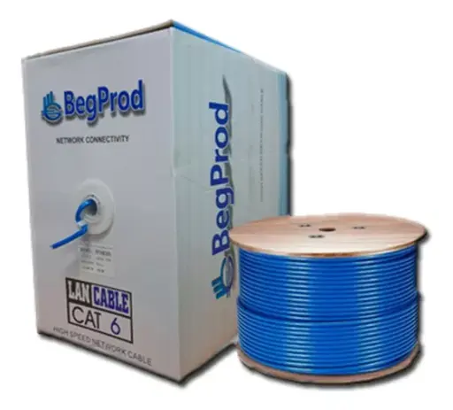 CABLE UTP CAT 5 / 305 MTS / BOBINA /AZUL / 0.45MM