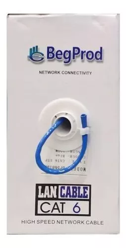 CABLE UTP CAT 6 / 305 MTS / BOBINA / AZUL