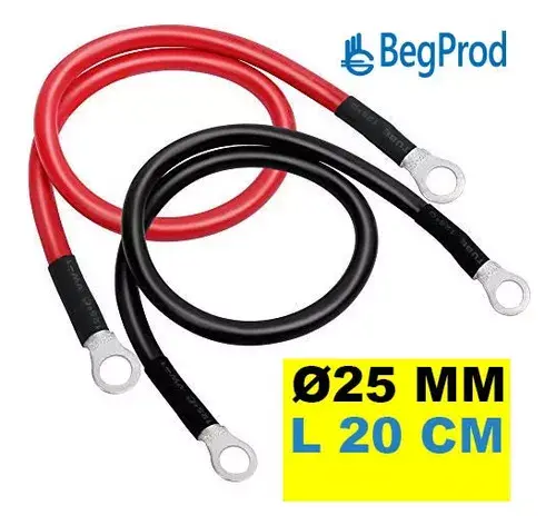 CABLE PUENTE PARA BATERÍA Ø 25 MM 20 CMS 