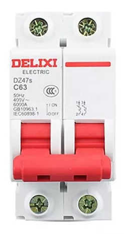 INTERRUPTOR - BREAKER PARA BATERÍA 24V 1000W 63A 2 POLOS