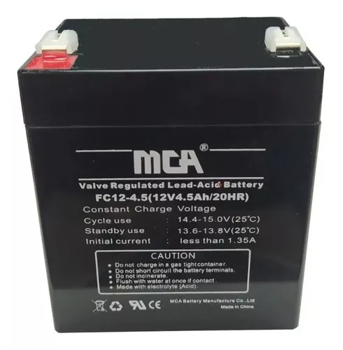 BATERÍA 12V 4.5AH MCA