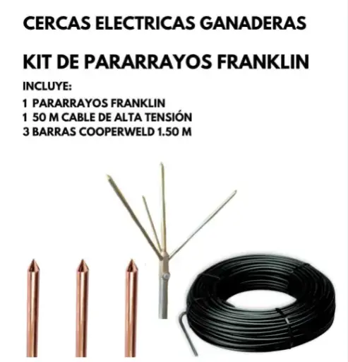 Kit Tierra Pararrayos Franklin