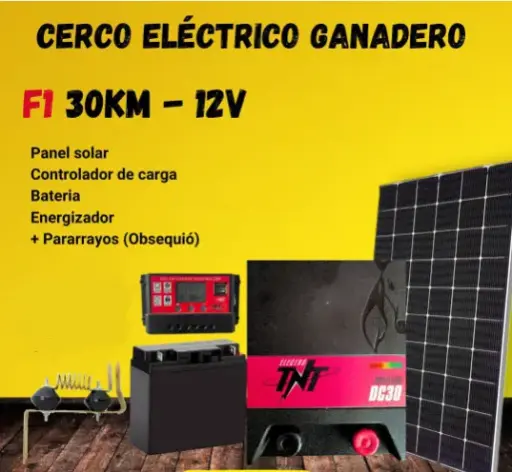 Kit 12V 30Km Panel Solar