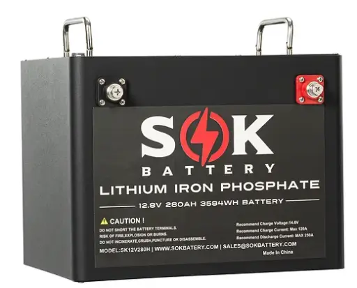 12V 280Ah Lithium Battery,Built-in heater and Bluetooth, Best for RV or Marine