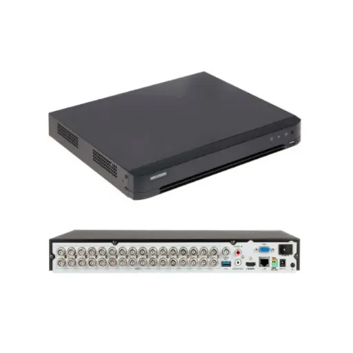 DVR 32 CANALES TURBO HD 1080P 4 MP + 8 CANALES IP /2 BAHÍAS DE DISCO DURO / AUDIO COAXITRON / ACUSENSE / H265+ 