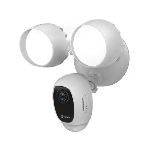 CÁMARA IP WIFI 2 MP / 2.8MM / 1080P / CON 2 LÁMPARAS LED / EXTERIOR IP65 / AUDIO / SIRENA / BLANCO 