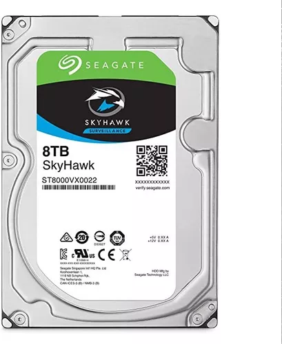 DISCO DURO INTERNO 3.5" SATA 6 GB/S / 7200 RPM / 256 MB CACHE / SKYHAWK AI SURVEILLANCE / ESPECIAL PARA CCTV / 8 TB 