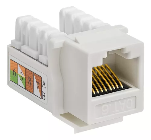 KEYSTONE JACK COUPLER RJ45 CAT6 BLANCO X10 