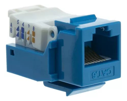 KEYSTONE JACK COUPLER RJ45 CAT6 AZUL X10 