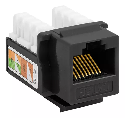 KEYSTONE JACK COUPLER RJ45 CAT5E NEGRO X10 