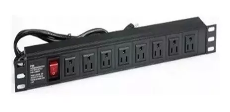 REGLETA TIPO PDU DE 6 TOMAS UNIVERSALES PARA RACK / 110V / 10A / 482.6 MM 