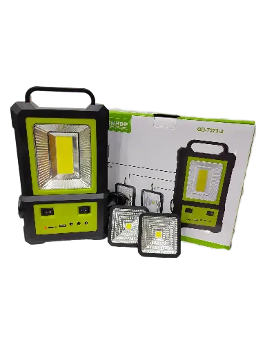 KIT DE ILUMINACION PORTATIL CON SISTEMA SOLAR INTEGRADO 3000MAH