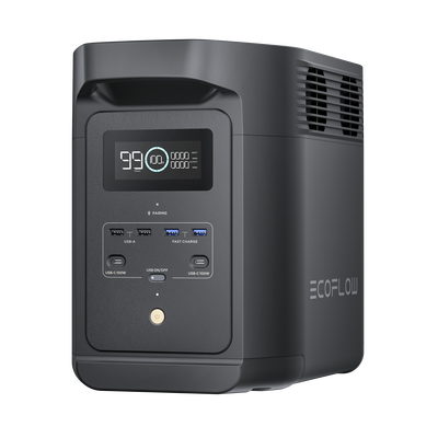 Estación de Energía Portátil de 980Wh Litio LFP / 10 Puertos AC 500 W / 2 USB-C 100W / Cargador de Coche 10A a 12.6V / Conectividad WiFi y Bluetooth (App) / Carga Solar 500W Max. (E980)