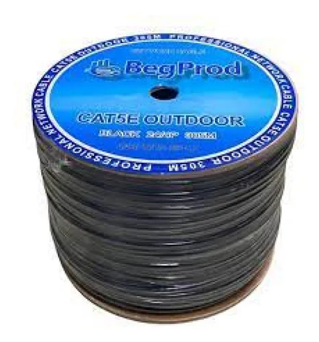 CABLE UTP CAT 5E / 305 MTS / BOBINA / EXTERIOR /NEGRO